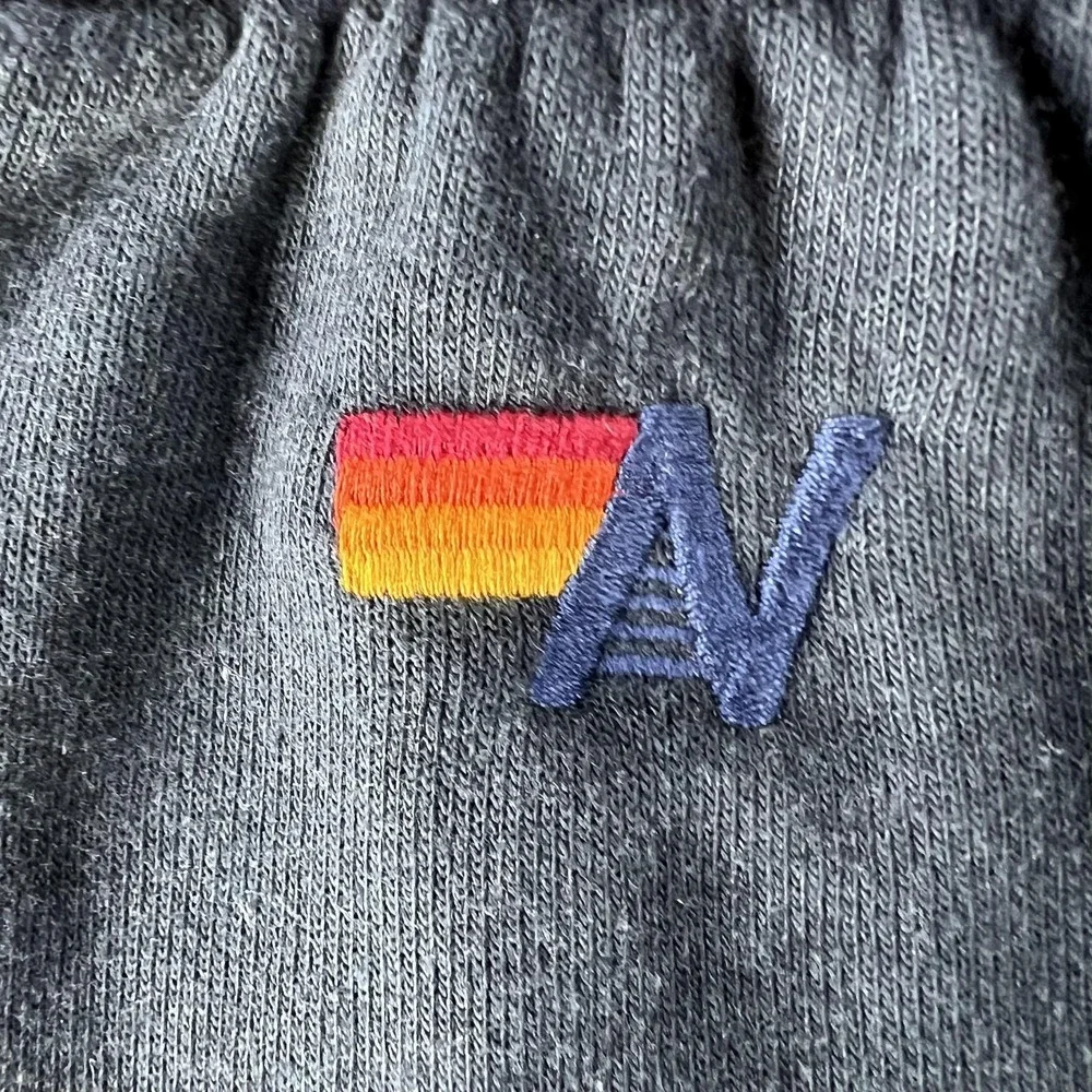 Aviator Nation Sweatpants Womens Small Gray Rainbow Stripe Fleece‎ Jogger Pants